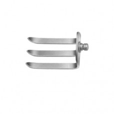 Caspar Lateral Blade Blade with 3 Prongs Stainless Steel, Blade Size 62 x 37 mm